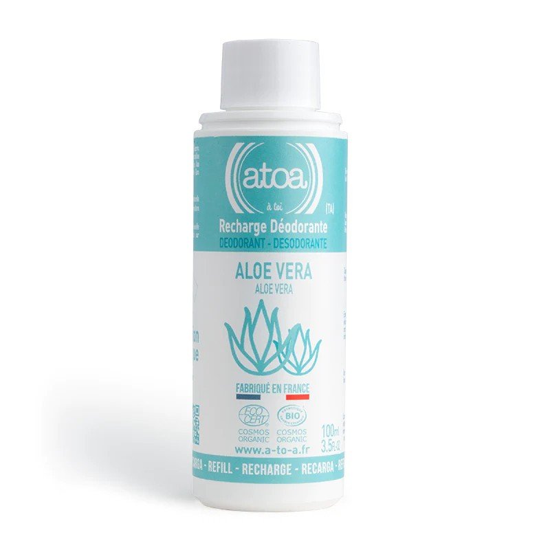 Recharge pour Roll on déodorant Aloe Vera bio ATOA 100ml - Benedetti
