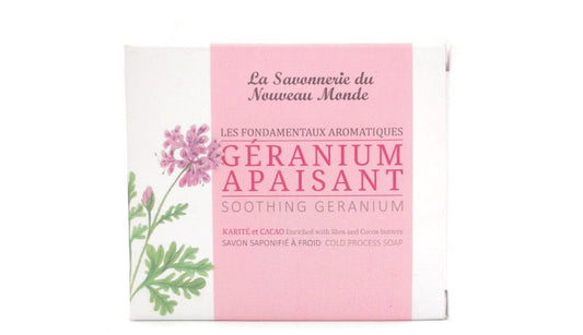 Savon Géranium Apaisant Savonnerie du nouveau monde 100g - Benedetti