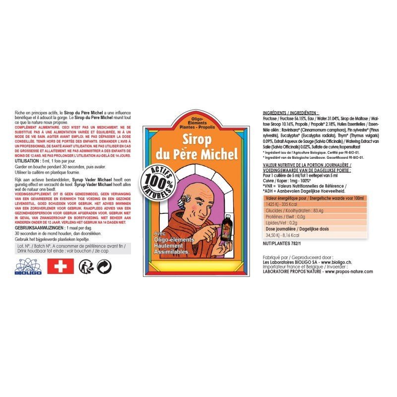 Sirop du Père Michel 100ml - Benedetti