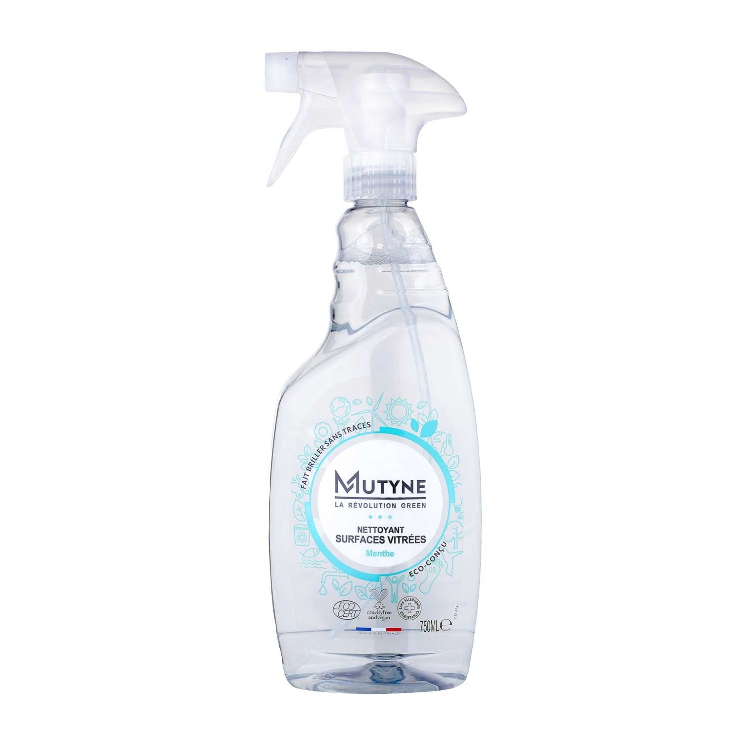 Spray Nettoyant Surfaces vitrées Menthe Mutyne 750ml - Benedetti