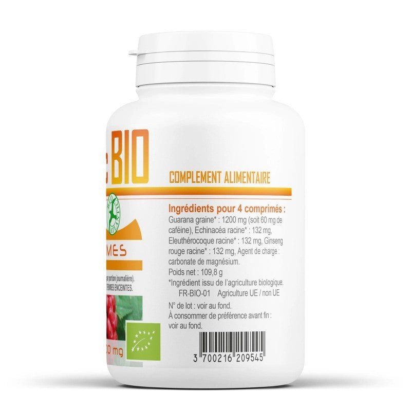 Tonic Bio d'echinacéa, ginkgo biloba et ginseng rouge 200 comprimés Bio atlantic - Benedetti